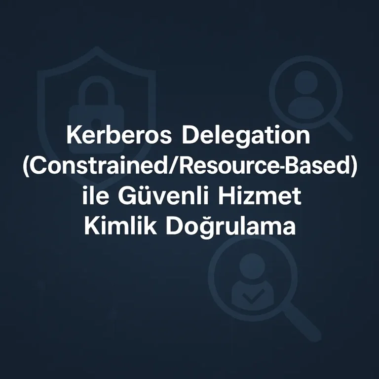 Kerberos Delegation (Constrained/Resource-Based) ile Güvenli Hizmet Kimlik Doğrulama