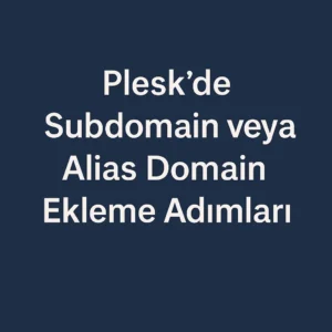 Plesk’de Subdomain veya Alias Domain Ekleme Adımları