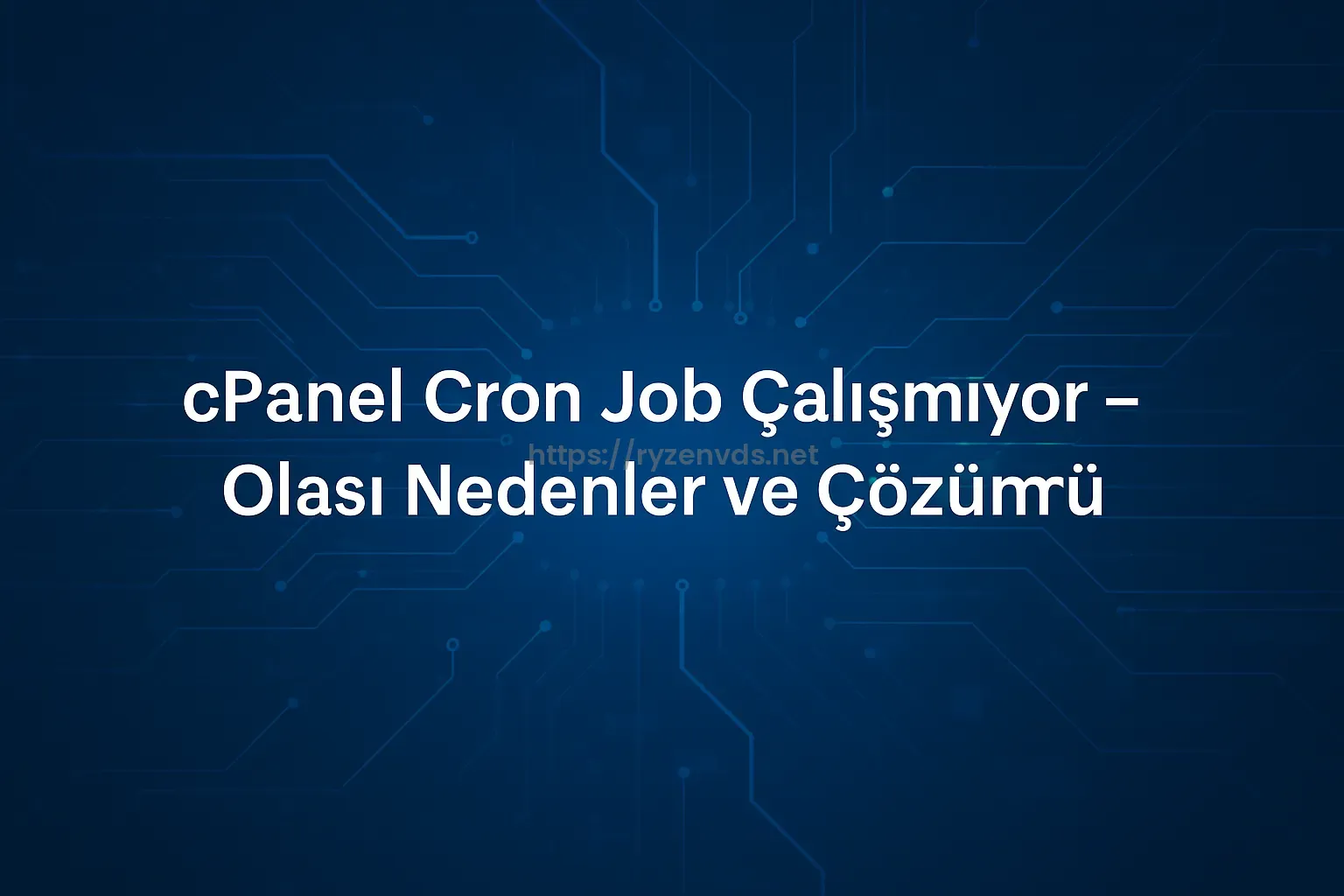cPanel Cron Job Çalışmıyor – Olası Nedenler ve Çözümü