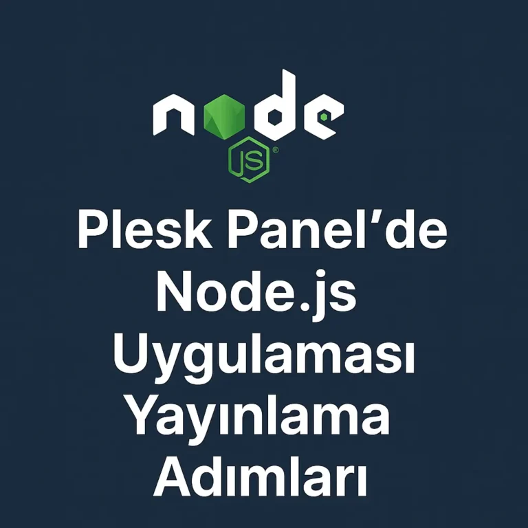 Plesk Panel’de Node.js Uygulaması Yayınlama Adımları